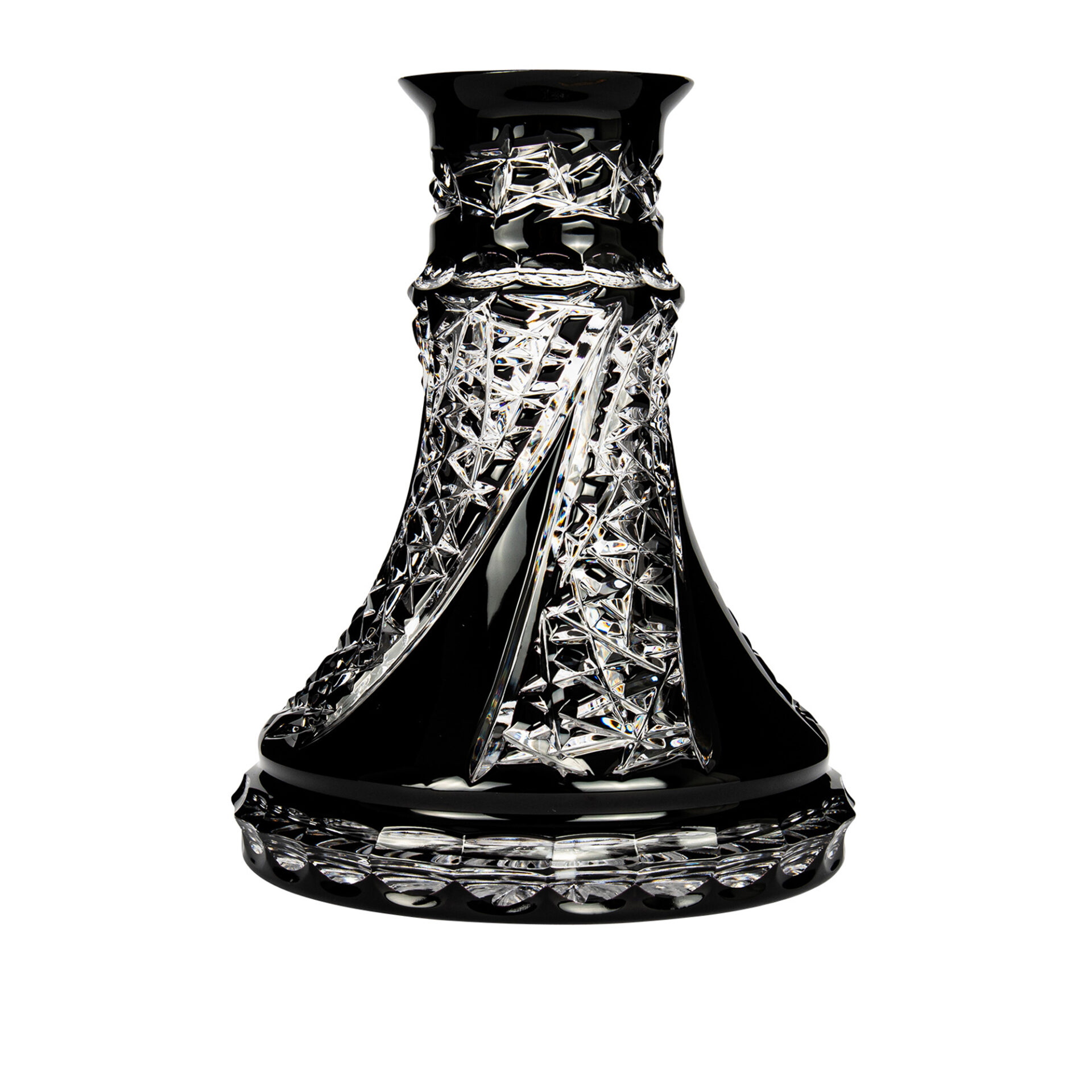 Колба для кальяна  Moze Exclusive Glass Fan Cut Black