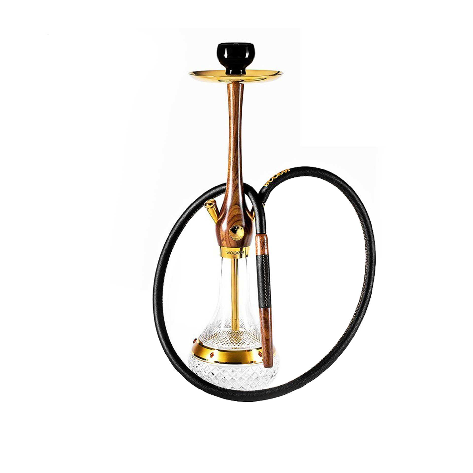 Shisha Wookah Gold 24K Walnut Amber Gold
