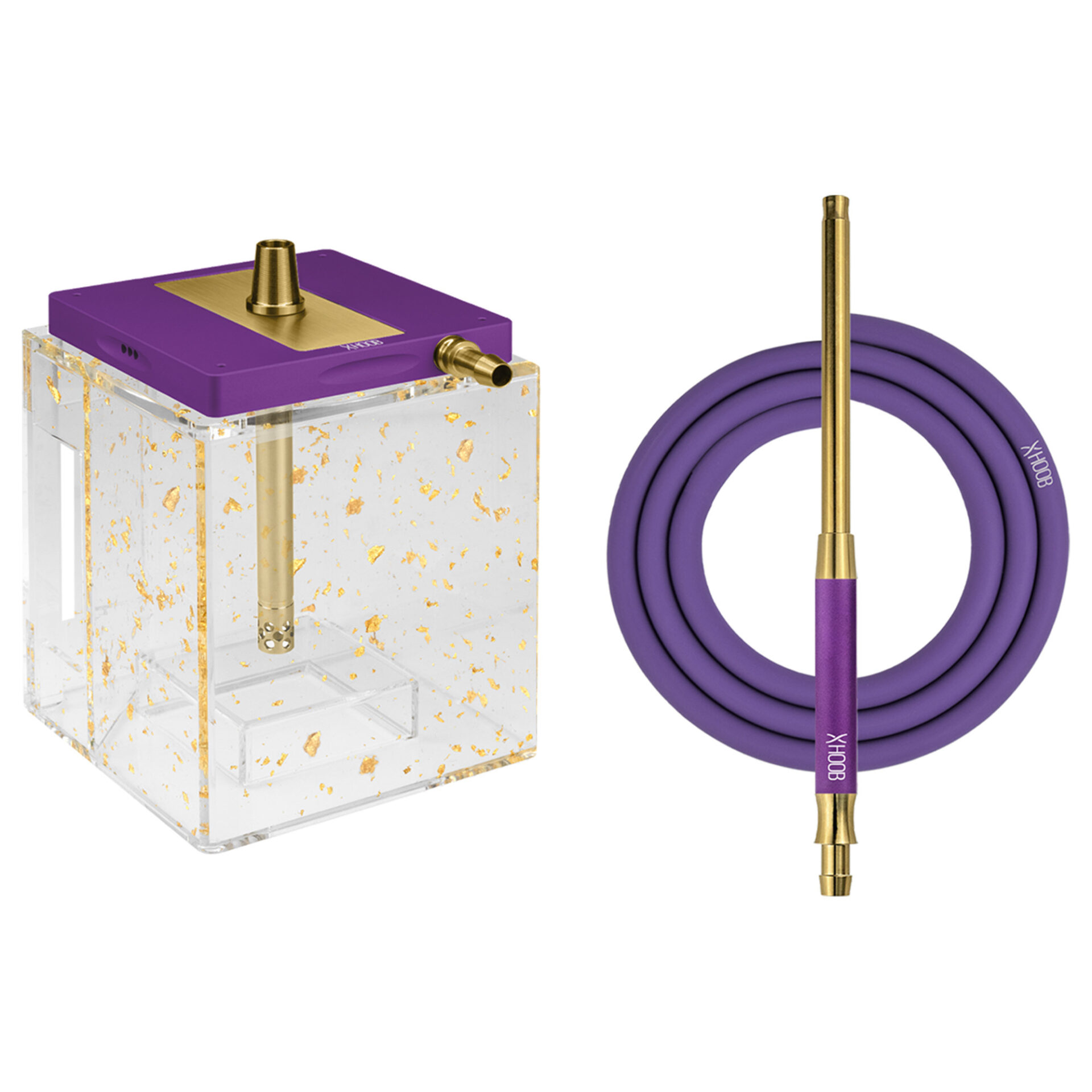Shisha Hoob Atom Royal Purple x Gold