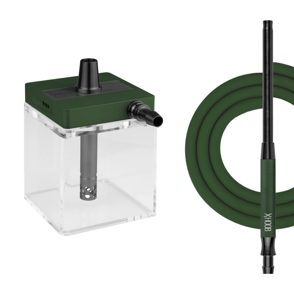 Shisha Hoob SubAtom British Racing Green x Black x Clear
