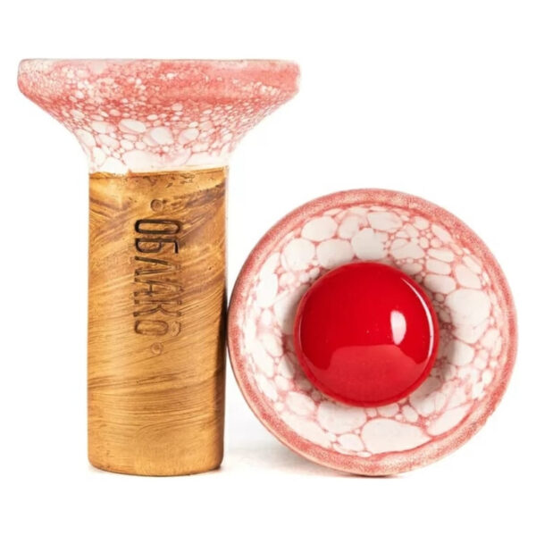 Cybuch Oblako Flow Red On White-Red Marble