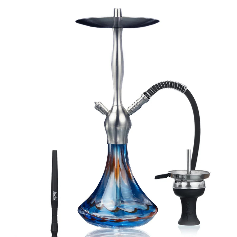 Shisha Aladin Alux Captain Silver - Orange Turquoise